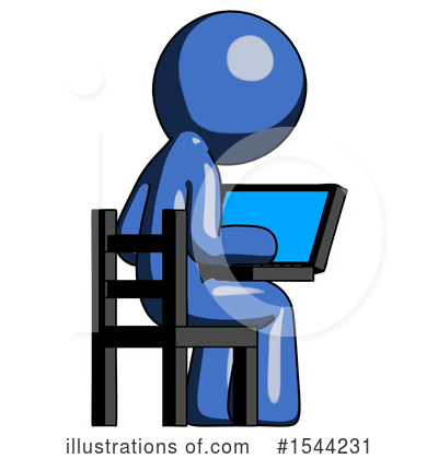 Royalty-Free (RF) Blue Design Mascot Clipart Illustration by Leo Blanchette - Stock Sample #1544231