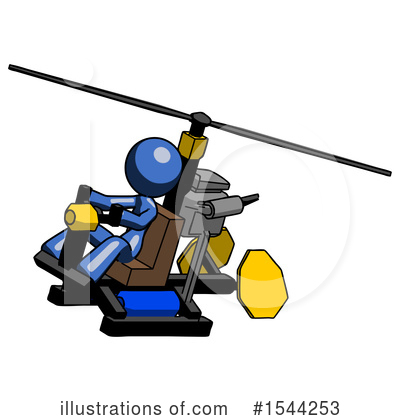 Royalty-Free (RF) Blue Design Mascot Clipart Illustration by Leo Blanchette - Stock Sample #1544253