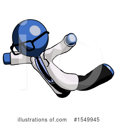 Royalty-Free (RF) Blue Design Mascot Clipart Illustration by Leo Blanchette - Stock Sample #1549945