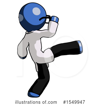 Royalty-Free (RF) Blue Design Mascot Clipart Illustration by Leo Blanchette - Stock Sample #1549947