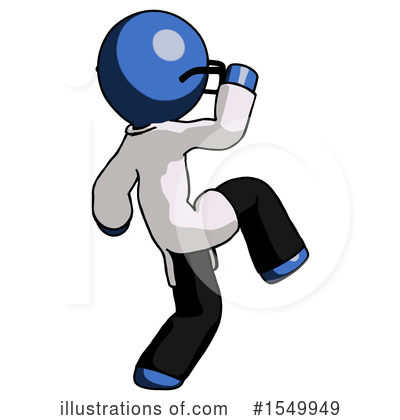 Royalty-Free (RF) Blue Design Mascot Clipart Illustration by Leo Blanchette - Stock Sample #1549949