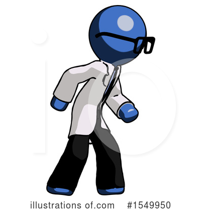 Royalty-Free (RF) Blue Design Mascot Clipart Illustration by Leo Blanchette - Stock Sample #1549950