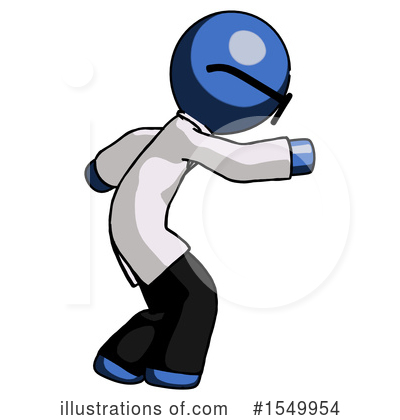 Royalty-Free (RF) Blue Design Mascot Clipart Illustration by Leo Blanchette - Stock Sample #1549954