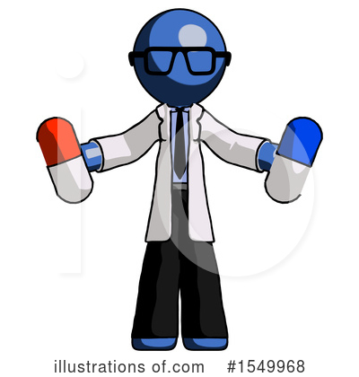 Royalty-Free (RF) Blue Design Mascot Clipart Illustration by Leo Blanchette - Stock Sample #1549968