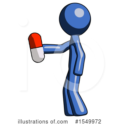 Royalty-Free (RF) Blue Design Mascot Clipart Illustration by Leo Blanchette - Stock Sample #1549972