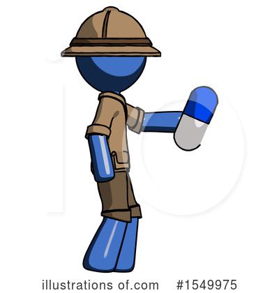 Royalty-Free (RF) Blue Design Mascot Clipart Illustration by Leo Blanchette - Stock Sample #1549975