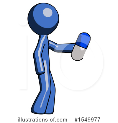 Royalty-Free (RF) Blue Design Mascot Clipart Illustration by Leo Blanchette - Stock Sample #1549977