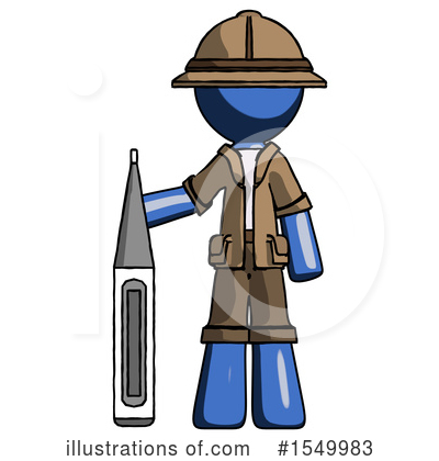 Royalty-Free (RF) Blue Design Mascot Clipart Illustration by Leo Blanchette - Stock Sample #1549983