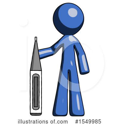 Royalty-Free (RF) Blue Design Mascot Clipart Illustration by Leo Blanchette - Stock Sample #1549985