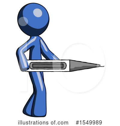 Royalty-Free (RF) Blue Design Mascot Clipart Illustration by Leo Blanchette - Stock Sample #1549989