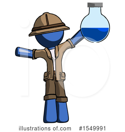 Royalty-Free (RF) Blue Design Mascot Clipart Illustration by Leo Blanchette - Stock Sample #1549991