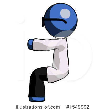 Royalty-Free (RF) Blue Design Mascot Clipart Illustration by Leo Blanchette - Stock Sample #1549992