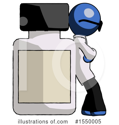 Royalty-Free (RF) Blue Design Mascot Clipart Illustration by Leo Blanchette - Stock Sample #1550005
