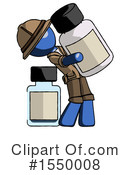 Blue Design Mascot Clipart #1550008 by Leo Blanchette