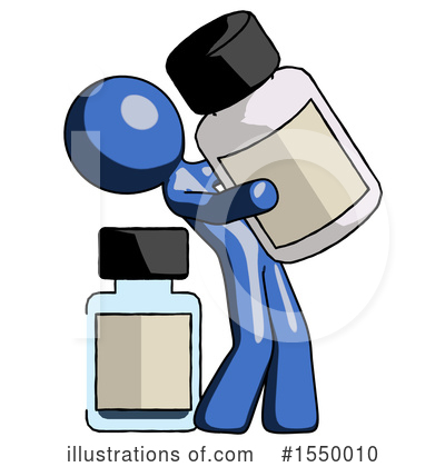Royalty-Free (RF) Blue Design Mascot Clipart Illustration by Leo Blanchette - Stock Sample #1550010