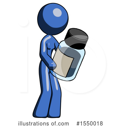 Royalty-Free (RF) Blue Design Mascot Clipart Illustration by Leo Blanchette - Stock Sample #1550018