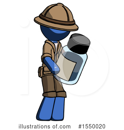Royalty-Free (RF) Blue Design Mascot Clipart Illustration by Leo Blanchette - Stock Sample #1550020