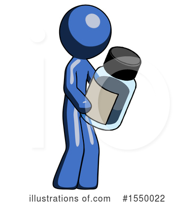 Royalty-Free (RF) Blue Design Mascot Clipart Illustration by Leo Blanchette - Stock Sample #1550022