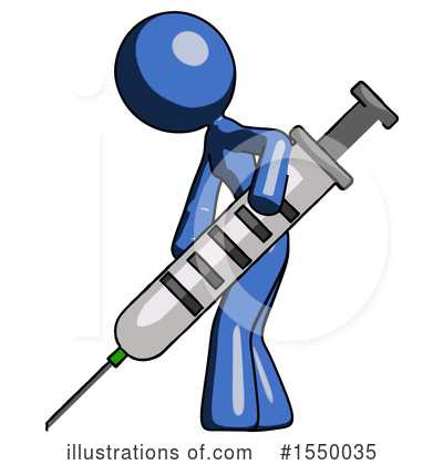 Royalty-Free (RF) Blue Design Mascot Clipart Illustration by Leo Blanchette - Stock Sample #1550035