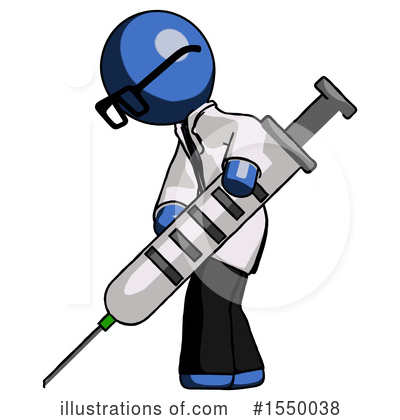 Royalty-Free (RF) Blue Design Mascot Clipart Illustration by Leo Blanchette - Stock Sample #1550038