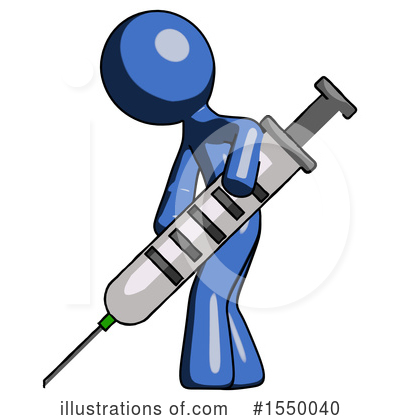 Royalty-Free (RF) Blue Design Mascot Clipart Illustration by Leo Blanchette - Stock Sample #1550040