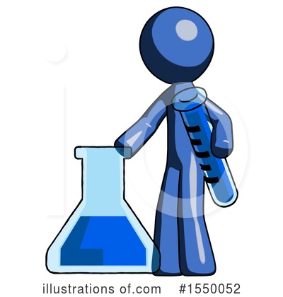 Royalty-Free (RF) Blue Design Mascot Clipart Illustration by Leo Blanchette - Stock Sample #1550052