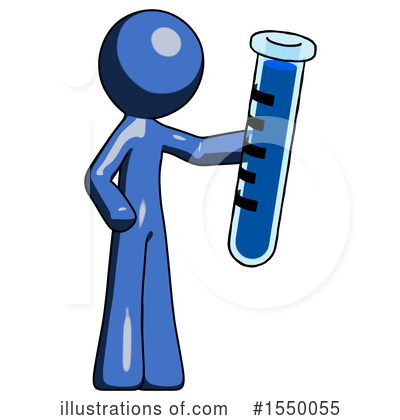 Royalty-Free (RF) Blue Design Mascot Clipart Illustration by Leo Blanchette - Stock Sample #1550055