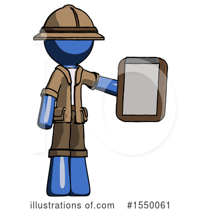 Royalty-Free (RF) Blue Design Mascot Clipart Illustration by Leo Blanchette - Stock Sample #1550061
