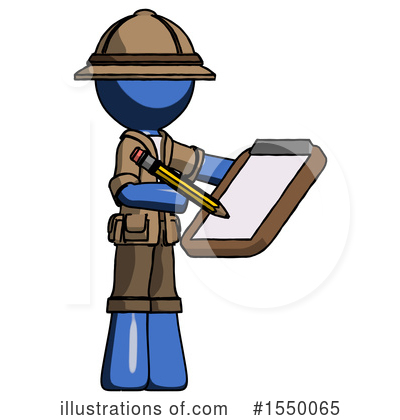 Royalty-Free (RF) Blue Design Mascot Clipart Illustration by Leo Blanchette - Stock Sample #1550065