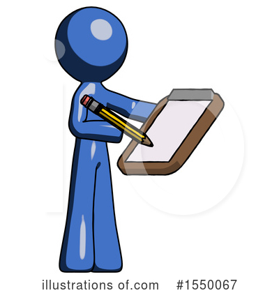 Royalty-Free (RF) Blue Design Mascot Clipart Illustration by Leo Blanchette - Stock Sample #1550067