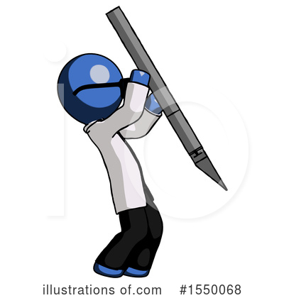 Royalty-Free (RF) Blue Design Mascot Clipart Illustration by Leo Blanchette - Stock Sample #1550068