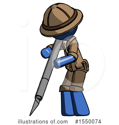 Royalty-Free (RF) Blue Design Mascot Clipart Illustration by Leo Blanchette - Stock Sample #1550074