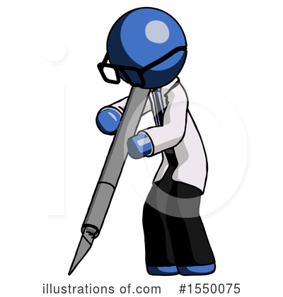 Royalty-Free (RF) Blue Design Mascot Clipart Illustration by Leo Blanchette - Stock Sample #1550075
