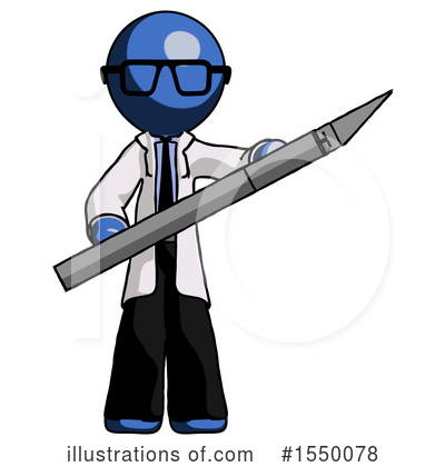 Royalty-Free (RF) Blue Design Mascot Clipart Illustration by Leo Blanchette - Stock Sample #1550078