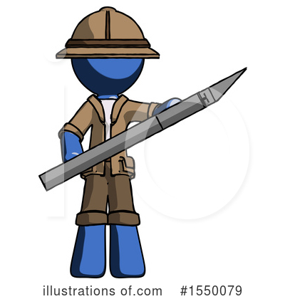 Royalty-Free (RF) Blue Design Mascot Clipart Illustration by Leo Blanchette - Stock Sample #1550079