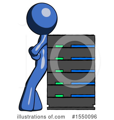 Royalty-Free (RF) Blue Design Mascot Clipart Illustration by Leo Blanchette - Stock Sample #1550096