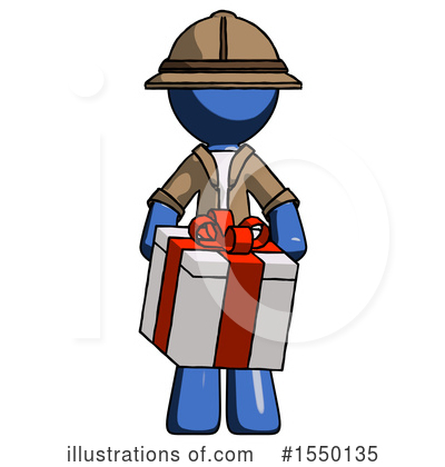 Royalty-Free (RF) Blue Design Mascot Clipart Illustration by Leo Blanchette - Stock Sample #1550135