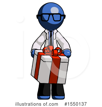 Royalty-Free (RF) Blue Design Mascot Clipart Illustration by Leo Blanchette - Stock Sample #1550137