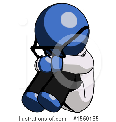Royalty-Free (RF) Blue Design Mascot Clipart Illustration by Leo Blanchette - Stock Sample #1550155