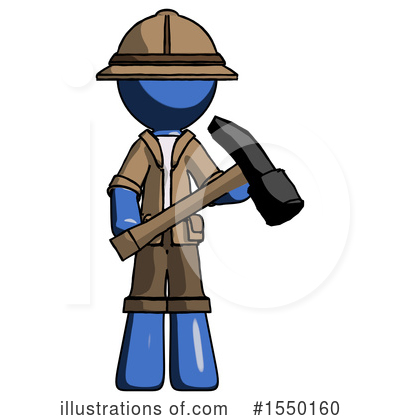 Royalty-Free (RF) Blue Design Mascot Clipart Illustration by Leo Blanchette - Stock Sample #1550160