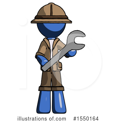 Royalty-Free (RF) Blue Design Mascot Clipart Illustration by Leo Blanchette - Stock Sample #1550164