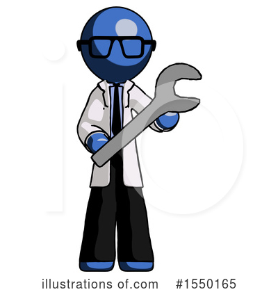 Royalty-Free (RF) Blue Design Mascot Clipart Illustration by Leo Blanchette - Stock Sample #1550165