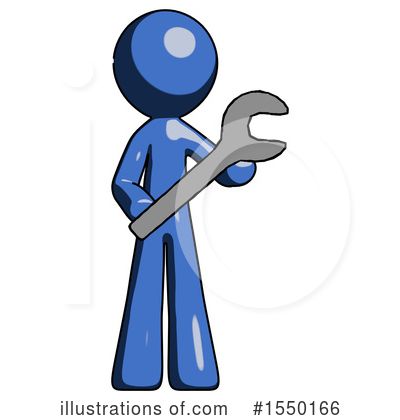 Royalty-Free (RF) Blue Design Mascot Clipart Illustration by Leo Blanchette - Stock Sample #1550166