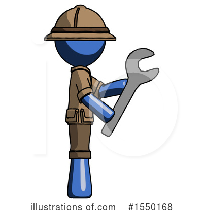 Royalty-Free (RF) Blue Design Mascot Clipart Illustration by Leo Blanchette - Stock Sample #1550168