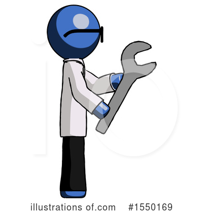 Royalty-Free (RF) Blue Design Mascot Clipart Illustration by Leo Blanchette - Stock Sample #1550169