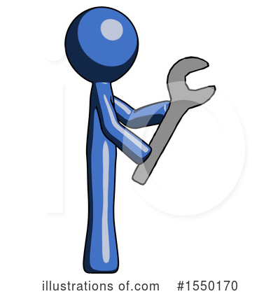 Royalty-Free (RF) Blue Design Mascot Clipart Illustration by Leo Blanchette - Stock Sample #1550170