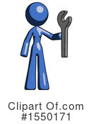Blue Design Mascot Clipart #1550171 by Leo Blanchette