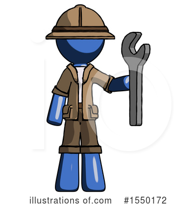 Royalty-Free (RF) Blue Design Mascot Clipart Illustration by Leo Blanchette - Stock Sample #1550172