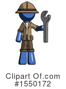 Blue Design Mascot Clipart #1550172 by Leo Blanchette