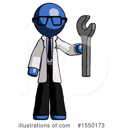 Royalty-Free (RF) Blue Design Mascot Clipart Illustration by Leo Blanchette - Stock Sample #1550173